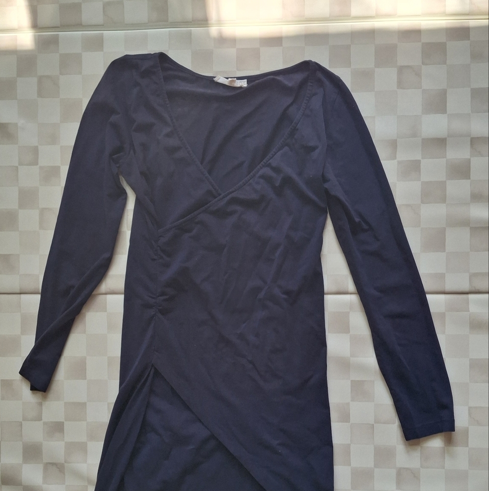 Long Sleeve Navy Dress Synergy Size M Women's